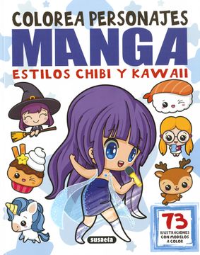 portada Colorea Personajes Manga Estilos Chibi y Kawaii