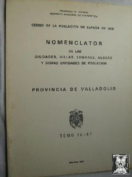 portada Nomenclator de la Provincia de Valladolid