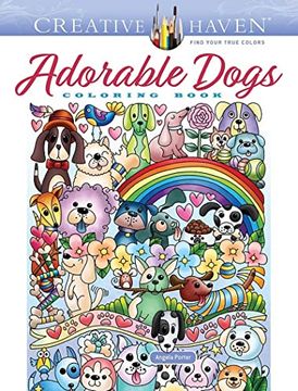 portada Creative Haven Adorable Dogs Coloring Book (Creative Haven Coloring Books) (en Inglés)