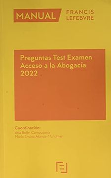 portada Manual Preguntas Test Examen Acceso a la Abogacía 2022