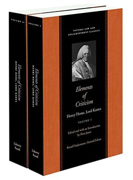 portada Elements of Criticism: V. 1-2 (Natural law & Enlightenment Classics) (in English)