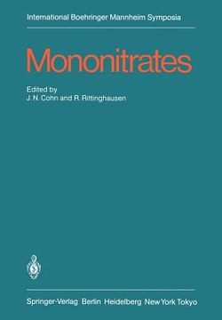 portada mononitrates: international symposium on mononitrates montreux, suisse, june 14-16, 1984 (en Inglés)