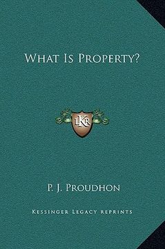 portada what is property? (en Inglés)