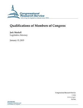 portada Qualifications of Members of Congress (en Inglés)