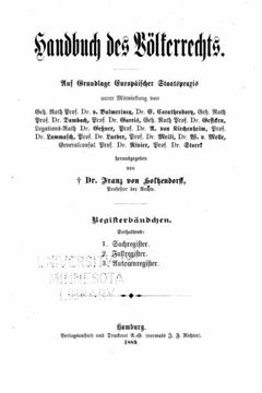 portada Handbuch des völkerrechts (German Edition)