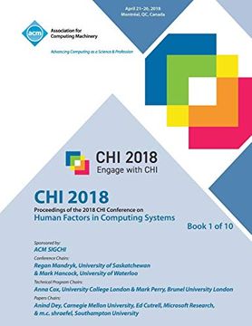 portada Chi '18: Proceedings of the 2018 chi Conference on Human Factors in Computing Systems vol 1 (in English)