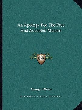 portada an apology for the free and accepted masons (en Inglés)