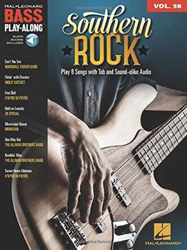 portada Southern Rock: Bass Play-Along Volume 58 (Hal Leonard Bass Play-Along) (en Inglés)