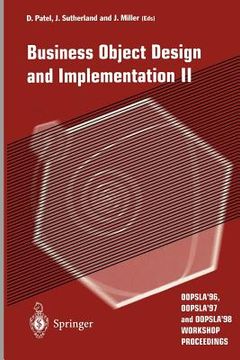 portada business object design and implementation ii: oopsla 96, oopsla 97 and oopsla 98 workshop proceedings (in English)