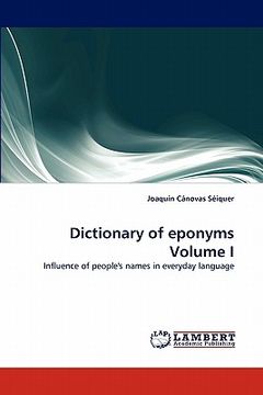 portada dictionary of eponyms volume i (en Inglés)