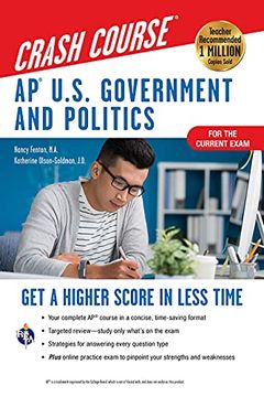 portada Ap(R) U. S. Government & Politics Crash Course, for the 2020 Exam, Book + Online: Get a Higher Score in Less Time (en Inglés)