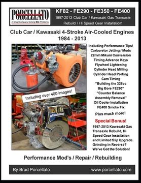 portada Club Car / Kawasaki 4-Stroke Air-Cooled Engines 1984 - 2013: KF82 - FE290 - FE350 - FE400. Including 1997 - 2013 Gas Transaxle (en Inglés)
