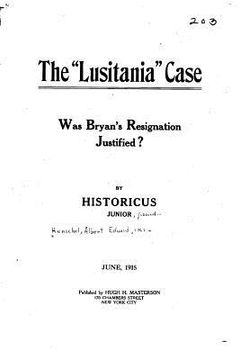 portada The Lusitania Case (en Inglés)