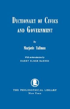 portada dictionary of civics and government (en Inglés)