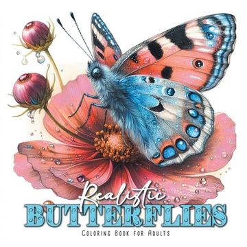 portada Mandala Butterflies Coloring Book for Adults: realistic Butterflies Coloring Book for AdultsButterflies Coloring Book Flowers (en Inglés)