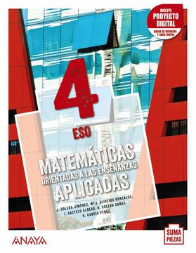portada Matemáticas Orientadas a las Enseñanzas Aplicadas 4. + Dual Focus. (in English)