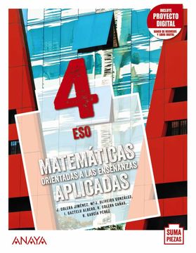 portada Matemáticas Orientadas a las Enseñanzas Aplicadas 4. + Dual Focus. 