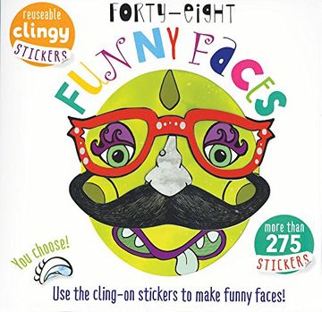 portada Forty Eight Funny Faces: Use the Cling-On Stickers to Make Funny Faces!