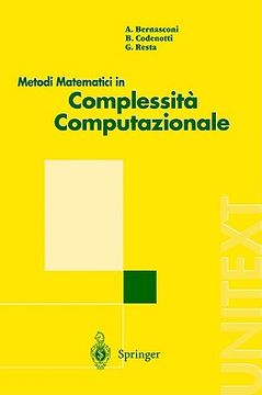 portada metodi matematici in complessita computazionale (en Inglés)