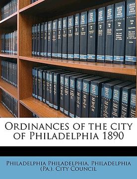portada ordinances of the city of philadelphia 1890