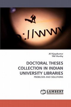 portada doctoral theses collection in indian university libraries
