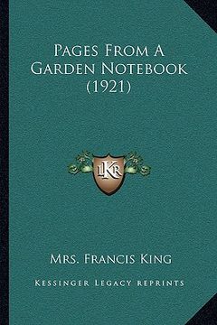 portada pages from a garden not (1921) (en Inglés)