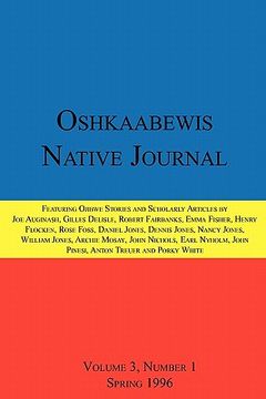 portada oshkaabewis native journal (vol. 3, no. 1) (en Inglés)