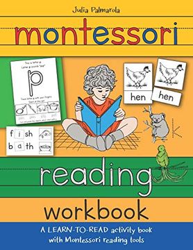 portada Montessori Reading Workbook: A Learn to Read Activity Book With Montessori Reading Tools: 1 (Montessori Activity Books for Home and School) 