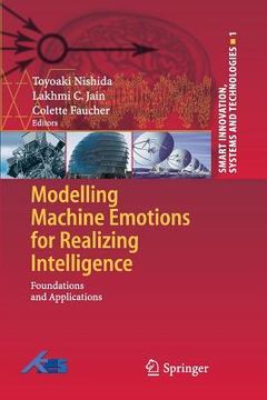 portada modelling machine emotions for realizing intelligence: foundations and applications (en Inglés)