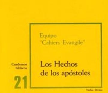 portada Los Hechos de los Apóstoles: Cuaderno Bíblico 21 (Cuadernos Bíblicos) (in Spanish)