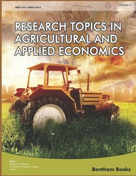 portada Research Topics in Agricultural and Applied Economics: Volume 2 (en Inglés)