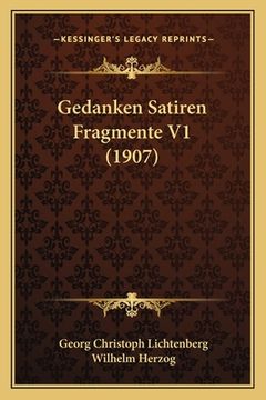 portada Gedanken Satiren Fragmente V1 (1907) (en Alemán)