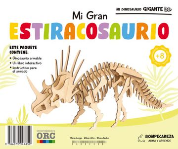 portada Mi Dinosaurio Gigante 3d. Mi Gran Estiracosaurio / pd.