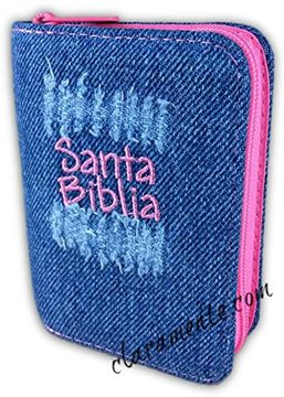 portada Santa Biblia Mini Bolsillo Jean con Cierre, Reina-Valera 1960, RagBook, rosado
