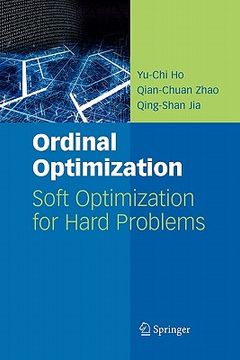 portada ordinal optimization: soft optimization for hard problems