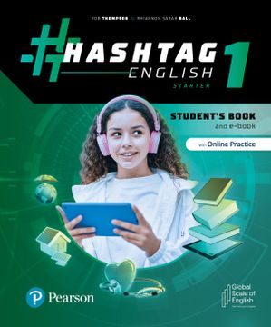portada Hashtag English 1 Starter Student's Book and Ebook Pearson (en Inglés)
