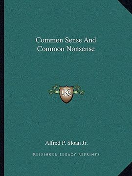portada common sense and common nonsense (en Inglés)