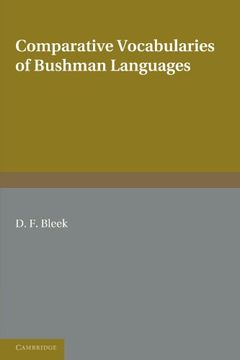 portada Comparative Vocabularies of Bushman Languages (en Inglés)