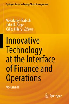 portada Innovative Technology at the Interface of Finance and Operations: Volume II