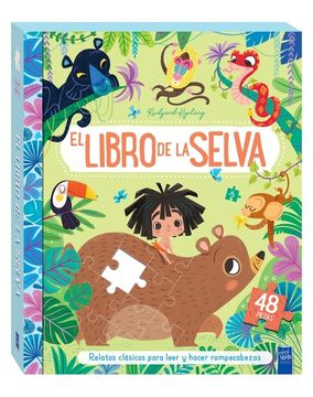 portada Cuentos Clasicos con Rompecabezas: El Libro de la Selva (in Spanish)