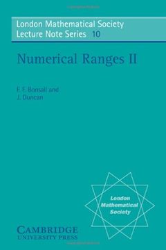 portada Numerical Ranges ii Paperback (London Mathematical Society Lecture Note Series) (en Inglés)