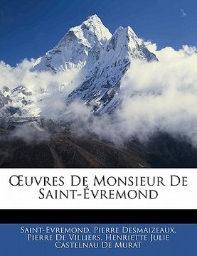portada OEuvres De Monsieur De Saint-Évremond (in French)