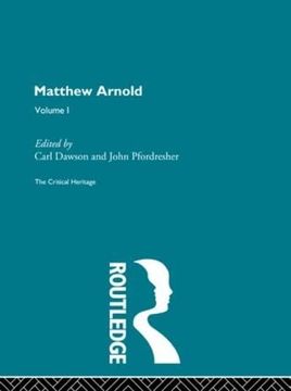 portada Matthew Arnold: The Critical Heritage Volume 1 Prose Writings (The Critical Heritage, 1)