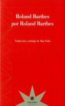portada Roland Barthes por Roland Barthes