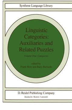 portada Linguistic Categories: Auxiliaries and Related Puzzles: Volume One: Categories (Studies in Linguistics and Philosophy) (Volume 1)