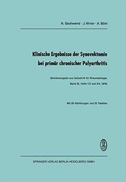 portada Klinische Ergebnisse der Synovektomie bei Primär Chronischer Polyarthritis (en Alemán)