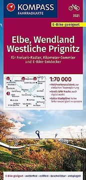 portada Kompass Fahrradkarte 3321 Elbe, Wendland, Westliche Prignitz 1: 70. 000 (en Alemán)