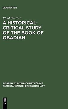 portada A Historical-Critical Study of the Book of Obadiah (en Inglés)