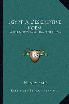 portada egypt, a descriptive poem: with notes by a traveler (1824) (en Inglés)