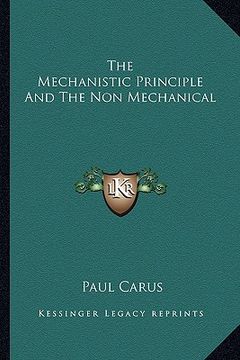 portada the mechanistic principle and the non mechanical
